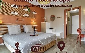 Studio Victoria SPA, au coeur du centre-ville CABINE HAMMAM -WIFI -GRAND LIT DOUBLE QUEEN SIZE 160x200cm